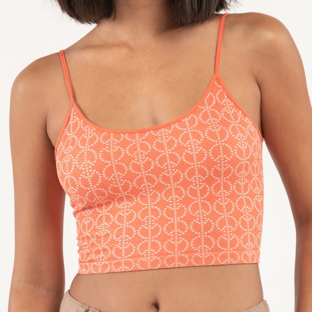 Tilly’s Orange Ribbed Bralette Tank Top